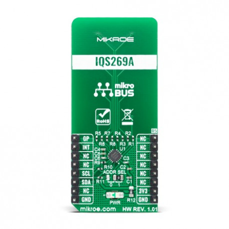 Vue arrière du capteur capacitif ProxFusion 3 click MIKROE-4469