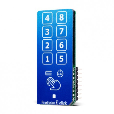 Vue de côté du capteur capacitif ProxFusion 3 click MIKROE-4469