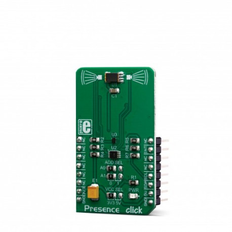 Vue de côté du capteur Presence Click MIKROE-3575