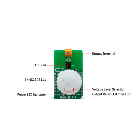 Détail du capteur de mouvement Motion 4 Click - MIKROE-4078