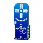 Vue de côté du potentiomètre rectiligne sensitif Cap 2 Click MIKROE-3204