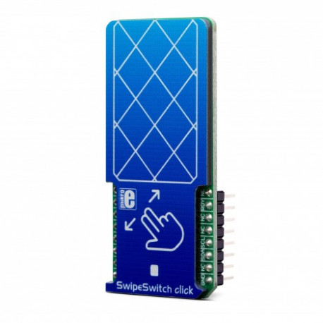Vue de côté  du capteur capacitif de gestes SwipeSwitch  Click MIKROE-3202
