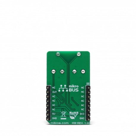 Vue arrière du comparateur de tension Nano Power 2 Click MIKROE-3036