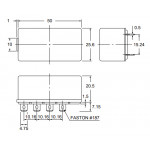 Dimensions du Relais SDS RELAIS SP2 - 6Vcc (2 RT) - 16A/250VAC
