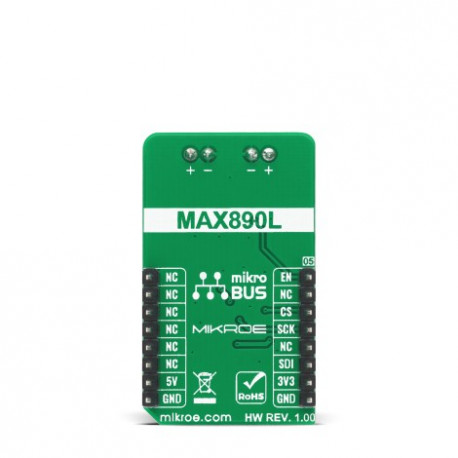 Vue arrière du module limiteur de courant Current Limit Click MIKROE-4271