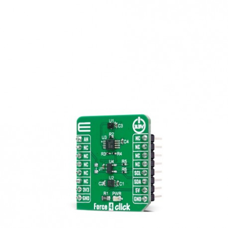 Vue de côté du capteur de force piézorésistifs Force 4 Click MIKROE-4193