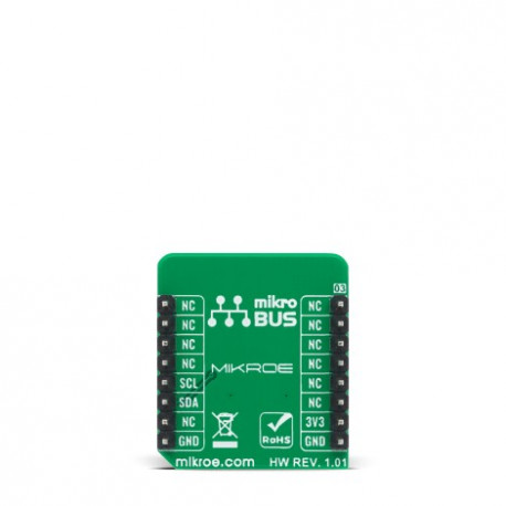 Vue arrière du capteur Force 3 Click MIKROE-4149