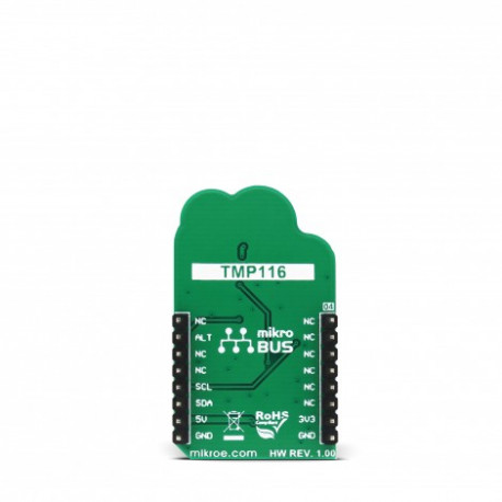 Vue arrière du capteur de température Temp-Log 2 click MIKROE-2886