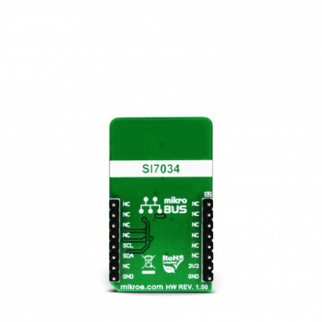 Vue arrière du capteur température humidité Temp-Hum 2 click MIKROE-3085