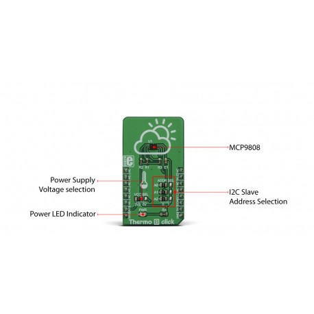 Détail du capteur de température Thermo 8 click MIKROE-3290