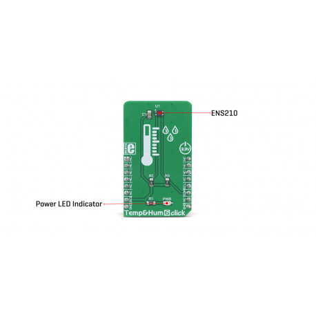 Vue détaillée du capteur température humidité Temp-Hum 6 click