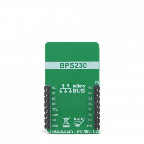 Vue arrière du capteur température humidité Temp-Hum 10 click