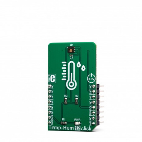 Vue de côté du capteur température humidité Temp-Hum 12 click