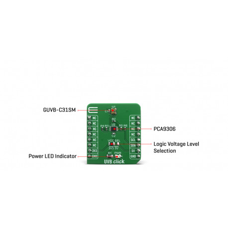 Détail du détecteur ultraviolet UVB Click Board MIKROE-4145