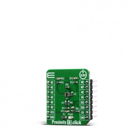 Vur de côté du capteur de proximité et gestes Proximity 13 click MIKROE-3991