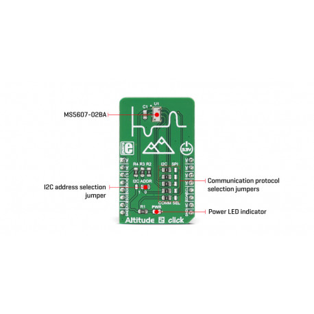 Détail du capteur de pression barométrique Altitude 2 Click MIKROE-3030