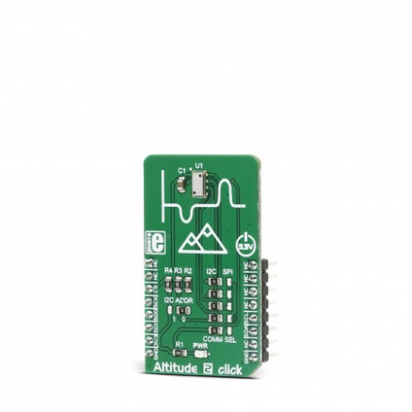 Vue de côté du capteur de pression barométrique Altitude 2 Click MIKROE-3030