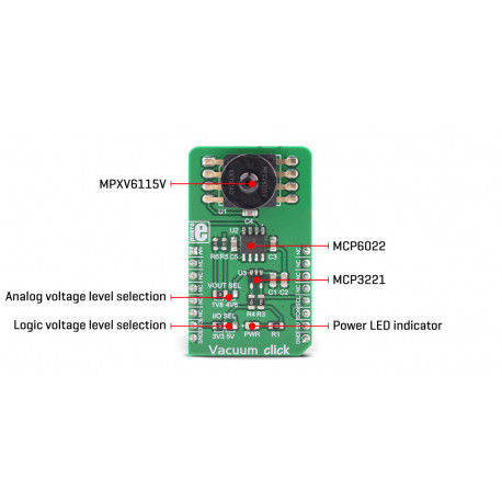 Détail du capteur de pression sous vide Vacuum Click MIKROE-3195