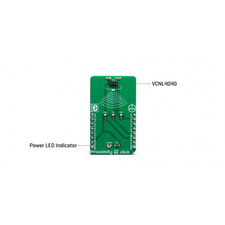 Détail du capteur de proximité et lumière Proximity 9 click MIKROE-3465