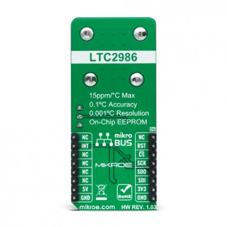 Vue arrière de l'adaptateur pour thermocouple Temp Probe Click MIKROE-4301