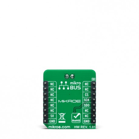 Vue arrière du convertisseur ADC 11 click MIKROE-4593