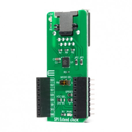 Vue de côté du module SPI Extend Click MIKROE-4184