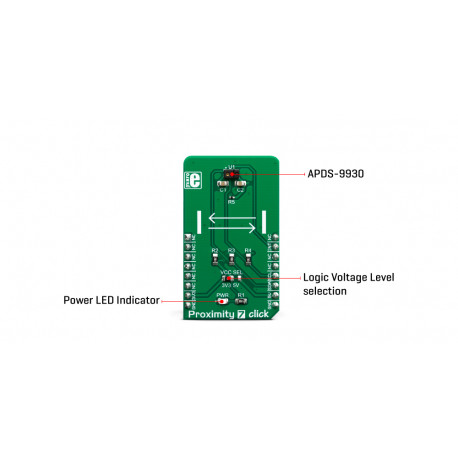 Détail du capteur de proximité et lumière Proximity 7 click MIKROE-3330
