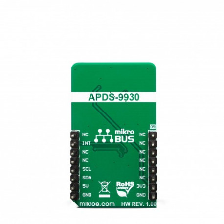 Vue arrière du capteur de proximité et lumière Proximity 7 click MIKROE-3330