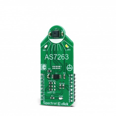 Vue de côté du capteur IR multispectrale Spectral 3 Click MIKROE-2961