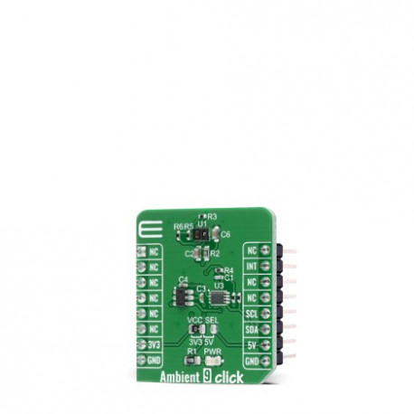 Vue de côté du capteur lumière et proximité Ambient 9 click