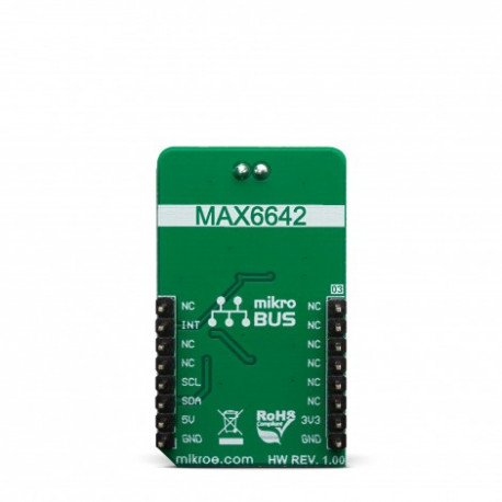 Vue arrière du capteur de température Temp-Log 6 click MIKROE-3437