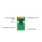 Vue détaillée du module Isolateur de bus SPI Isolator 2 Click MIKROE-4415
