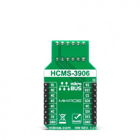 Vue arrière de la matrice à leds Dot Matrix R Click MIKROE-4169