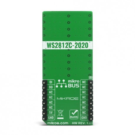 Vue arrière de la matrice à leds 10x10 RGB click MIKROE-4115