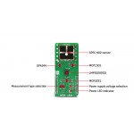 Vue de dessus du capteur de gaz NO2 Click MIKROE-3098