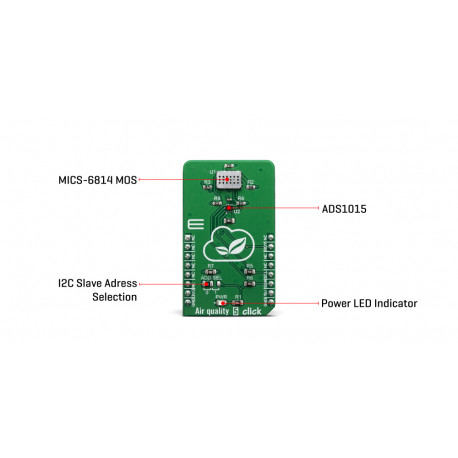 Détail du détecteur de qualité d'air Air quality 5 click MIKROE-3056
