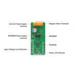 Vue détaillée du contrôleur de moteur pas-à-pas Stepper 15 click MIKROE-4639