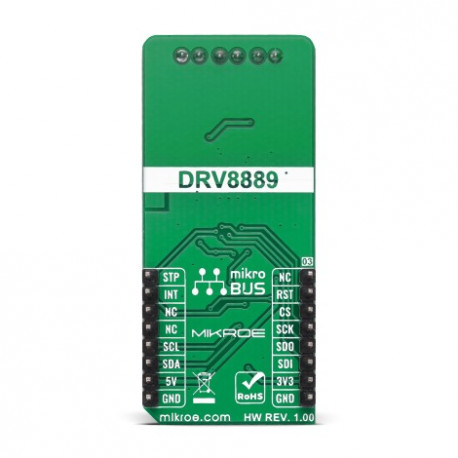 Vue arrière du contrôleur de moteur pas-à-pas Stepper 15 click MIKROE-4639