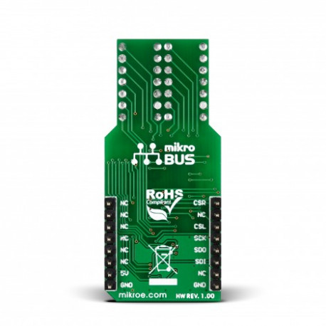 Vue arrière de la matrice à leds Matrix R Click MIKROE-2245