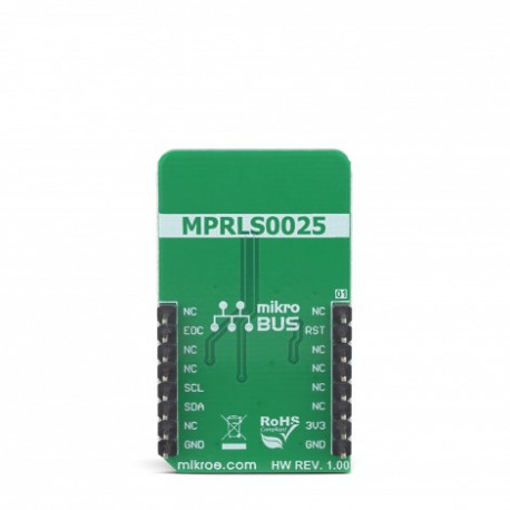 Vue arrière du module capteur de pression Pressure 8 Click MIKROE-3338