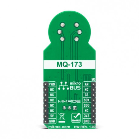 Vue arrière du capteur d'ammoniaque Ammonia Click MIKROE-4151