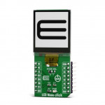 Vue de côté de l'afficheur faible consommation LCD Mono Click MIKROE-3789