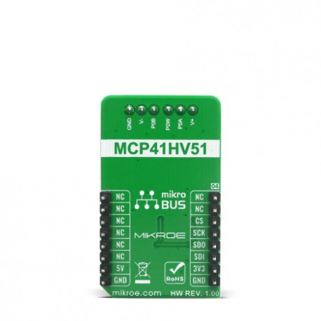 Vue de dessous du potentiomètre numérique DIGIT POT 6 click MIKROE-4110