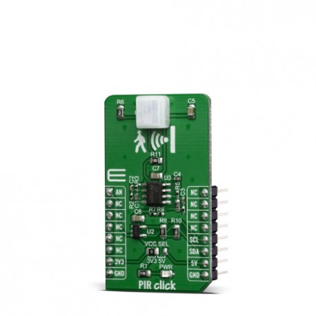 Vue de côté du détecteur de mouvements PIR click MIKROE-3339