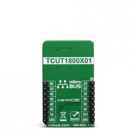 Vue arrière de l'encodeur Opto Encoder 3 Click MIKROE-3710