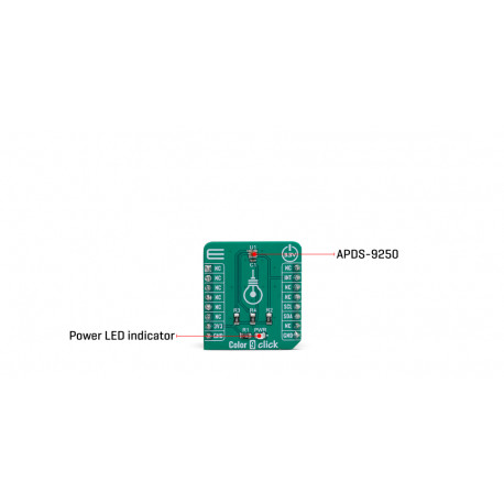 Détail du capteur couleur lumière Color 9 Click MIKROE-3690