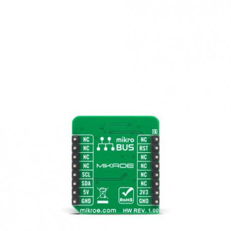 Vue arrière du capteur température humidité Temp & Hum 14 click MIKROE-4306