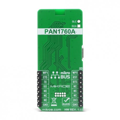 Vue arrière du module Bluetooth BLE 5 Click MIKROE-4120