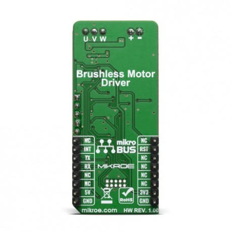 Vue arrière du contrôleur de moteur STSPIN233 click MIKROE-3546