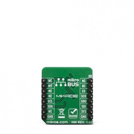 Vue arrière du capteur de pression Pressure 5 Click MIKROE-3566